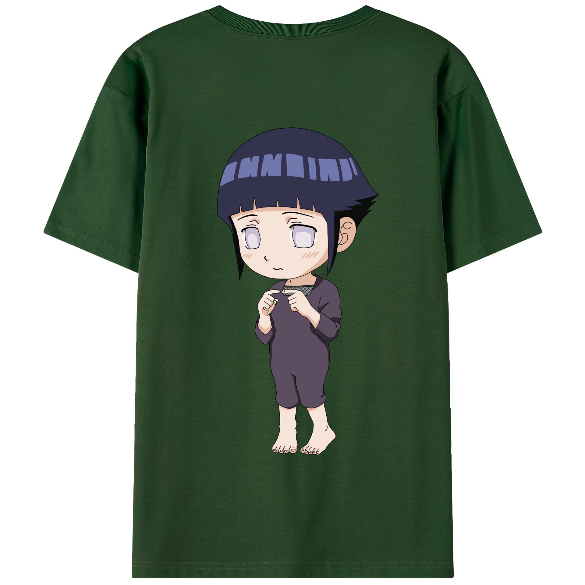 （画像用） NARUTO -ナルト- 日向ヒナタ Hyūga Hinata 綿100％半袖Tシャツ（背面プリント）